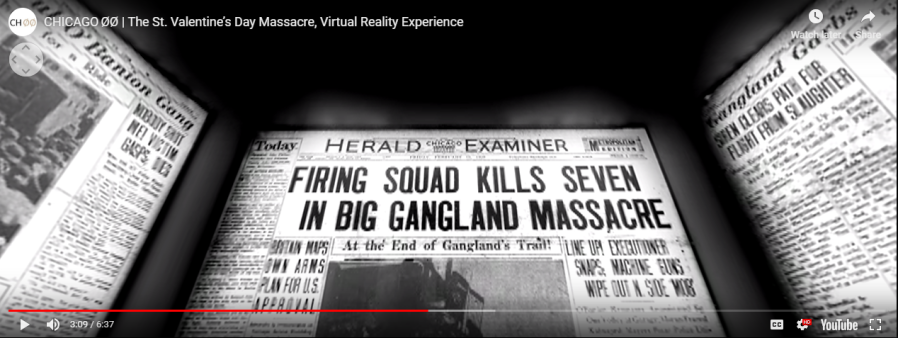 St. Valentine's Day Massacre Newspapers included in the VR video